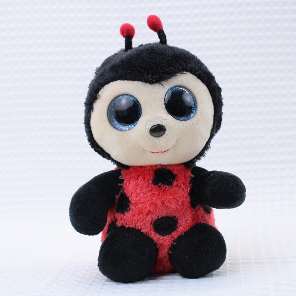 Ty Beanie‎ Boos Izzy Ladybug Red Black Spotted Plush Sparkle Blue Eyes 6 inch